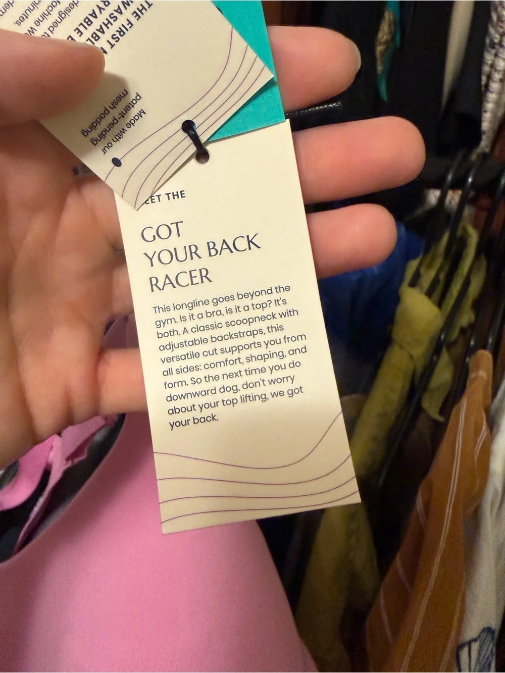 Huug Daily Racerback Bra XL Peony Pink - Picture 6 of 6